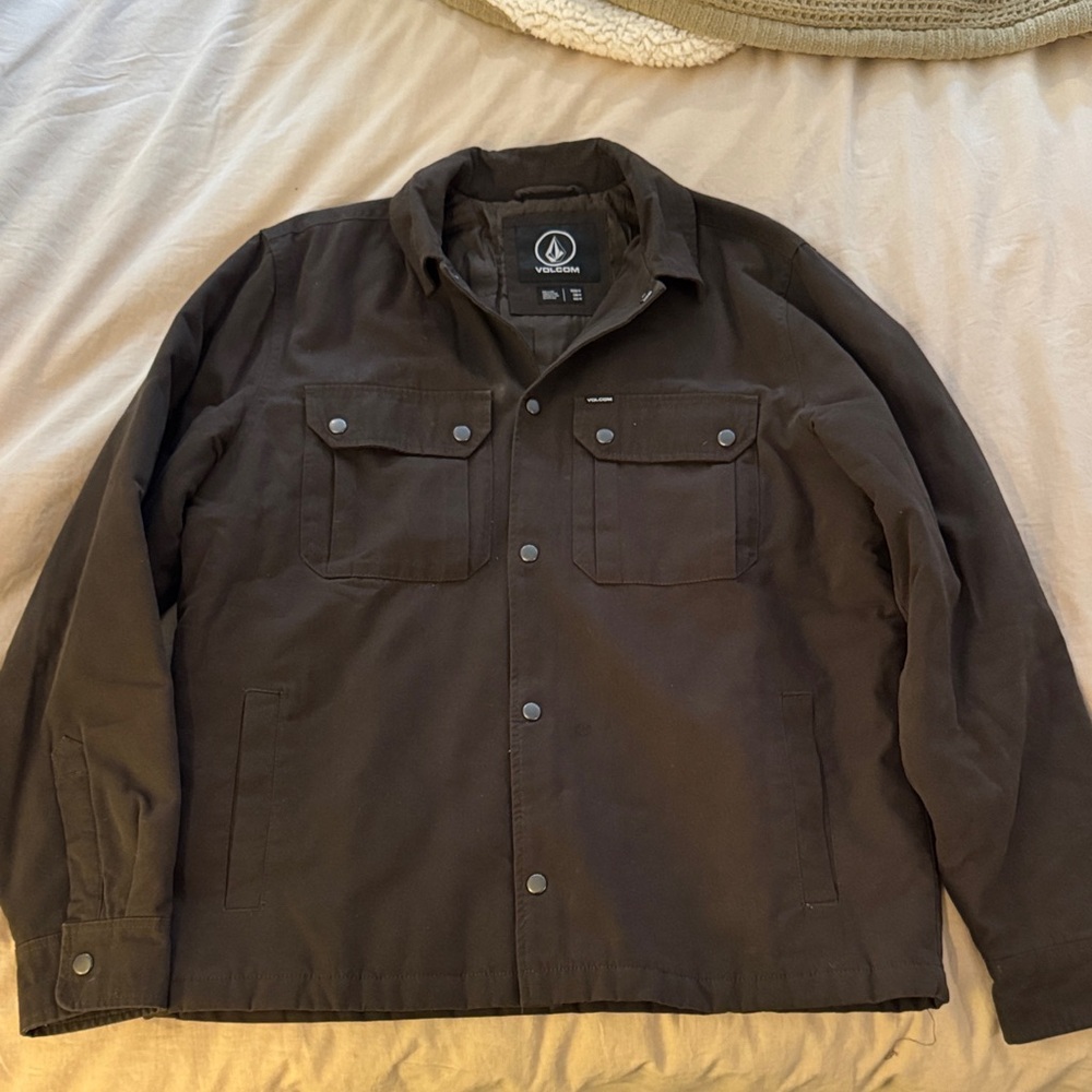 Volcom Men's Dark Brown Shirt Jacket